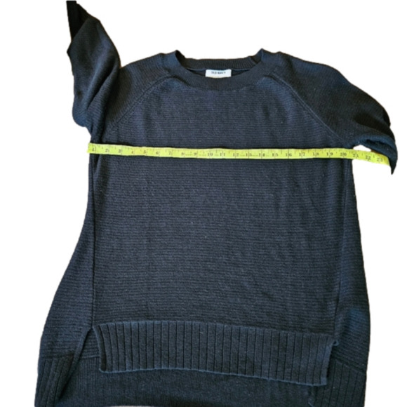 Old Navy Black So Soft Lite Ribbed Crew Neck Long Sleeve Black Sweater Size M - Picture 7 of 9